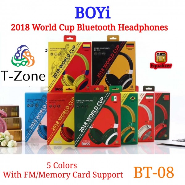 Boyi 2018 World cup Bluetooth Head phones BT-08