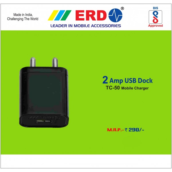 2 Amp USB Dock (Black)