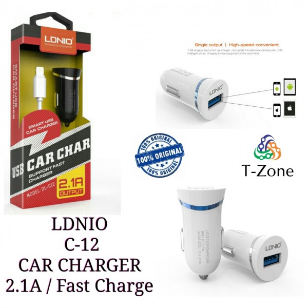 LDNIO C-12 Car Charger 2.1A fast Charger