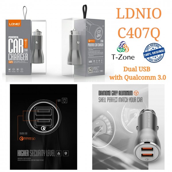 LDNIO C407Q Dual USB With Qualcomm 3.0