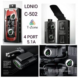 LDNIO C-502 4 Port 5.1A Car Charger