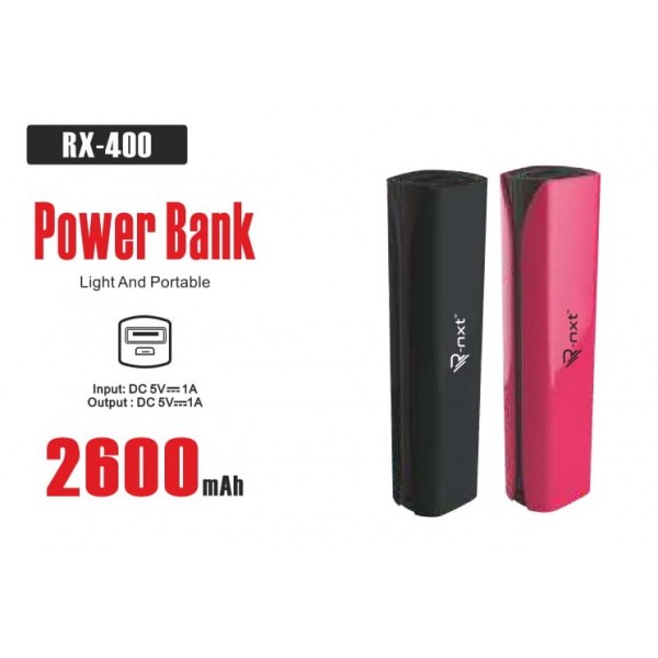 Power Bank light and portable 2600 mAh RX-400