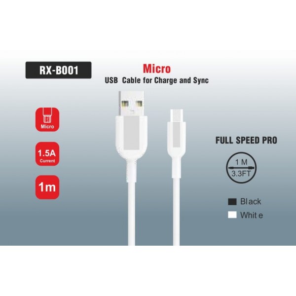 Micro USB Cable for Charge & Sync-RX-B001