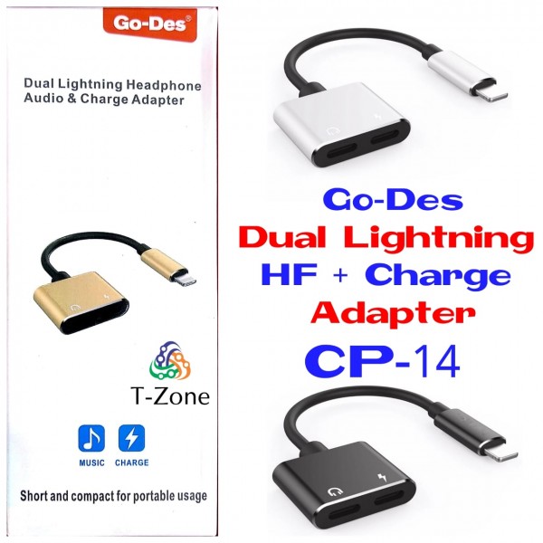 Dual Lighting HF+Charging Adaptor-CP-14