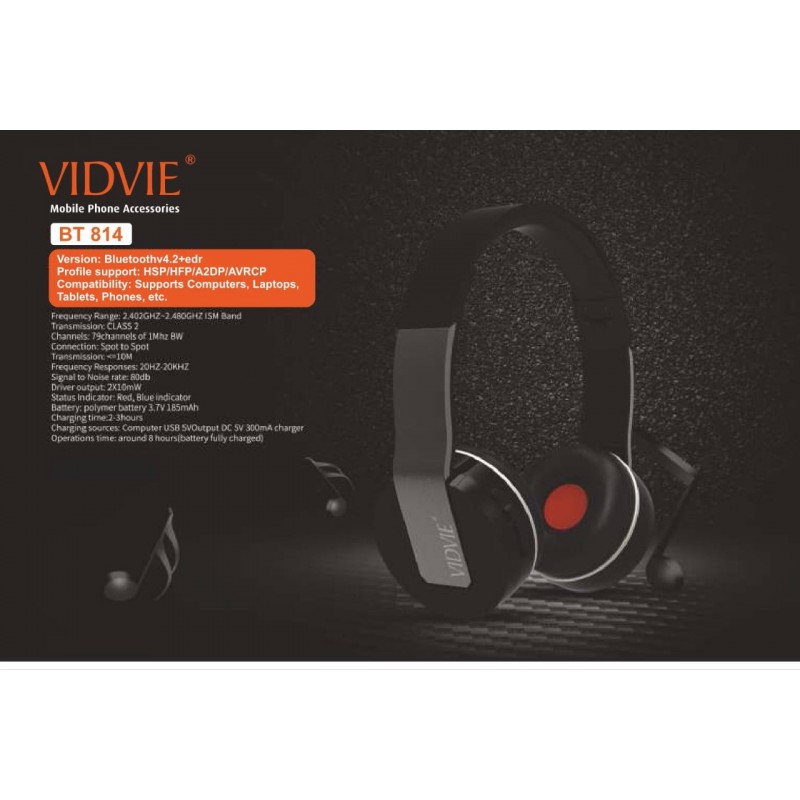 Image result for VIDVIE  BT814 Wireless Stereo Headphone