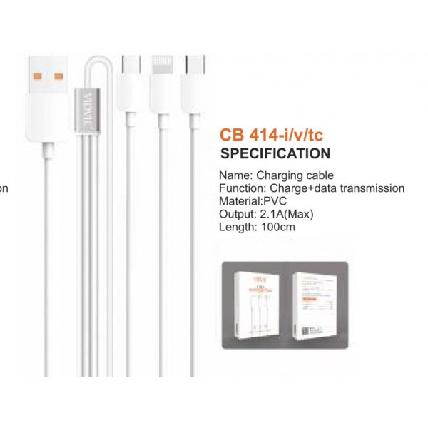 Charging Cable-CB-414-i/v/tc