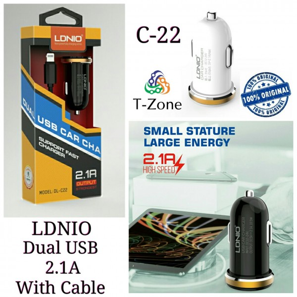 LDNIO C-22 Dual USB 2.1 A With Cable