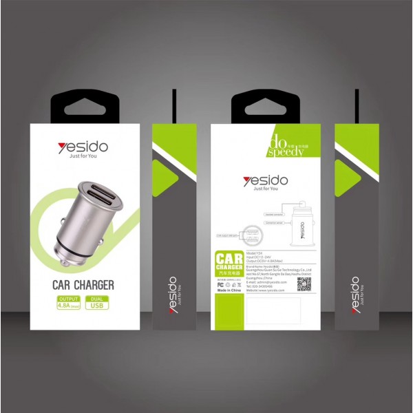 Yesido Car Charger Y-24 - 4.8A