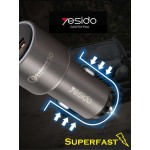 Yesido Car Charger Y-25 - QC3.0+2.4A
